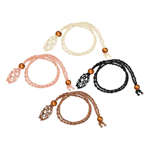 UTHCLO 4 Stück Teiliges Kristall halsketten Verstellbarem Handgewebtem Netz käfig Leerer Edelsteinhalter aus Holz und Seil Hautfreundlich Langlebig für DIY Schmuck und Dekoration UTHCLO 4 Stück Teiliges Kristall halsketten Verstellbarem Handgewebtem Netz käfig Leerer Edelsteinhalter aus Holz und Seil Hautfreundlich Langlebig für DIY Schmuck und Dekoration von UTHCLO