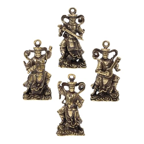 UTHCLO 4 Stück Teiliges Kupfer Vier Himmlische Könige Kleine Buddha Figur Langlebig und Handgefertigt für DIY Schlüsselanhänger Taschenanhänger und Dekorative Gestaltung UTHCLO 4 Stück Teiliges Kupfer Vier Himmlische Könige Kleine Buddha Figur Langlebig und Handgefertigt für DIY Schlüsselanhänger Taschenanhänger und Dekorative Gestaltung von UTHCLO
