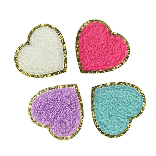 UTHCLO 4 Stück Teiliges Polyester Herz Aufnäher mit Kleber Dekorative Patches für Jacken Hüte Kleidung Einfach Anzubringen Vielseitig für DIY Robuste Bügelflicken in Zufällige Farbe UTHCLO 4 Stück Teiliges Polyester Herz Aufnäher mit Kleber Dekorative Patches für Jacken Hüte Kleidung Einfach Anzubringen Vielseitig für DIY Robuste Bügelflicken in Zufällige Farbe von UTHCLO