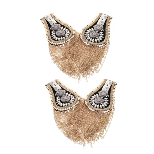 UTHCLO 4 Stück Teiliges Punk Schulterquasten mit Nieten Retro Inspirierte Epauletten für Damenjacken Langlebige Metall Schulterverzierung mit Auffälligem Fransen Design für Kostüme und UTHCLO 4 Stück Teiliges Punk Schulterquasten mit Nieten Retro Inspirierte Epauletten für Damenjacken Langlebige Metall Schulterverzierung mit Auffälligem Fransen Design für Kostüme und von UTHCLO