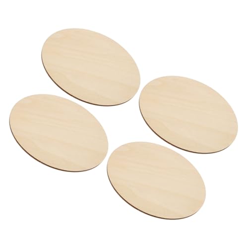 UTHCLO 4 Stück Teiliges Runde Holzscheiben Leichte DIY Bastel holzplatten für Kreative Handwerksprojekte Bemalbar für Türanhänger und Dekorationen von UTHCLO