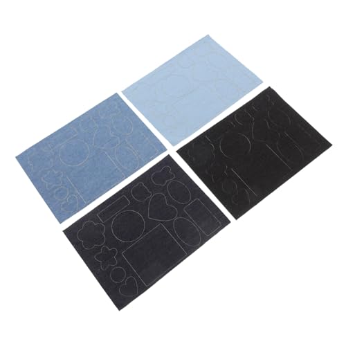 UTHCLO 4 Stück Teiliges Selbstklebendes Jeans-reparaturset Unsichtbare Denim-flicken für Hosen Jacken Taschen Vielseitige Stoffreparatur Einfaches DIY Haftende Denim-patches in Blau UTHCLO 4 Stück Teiliges Selbstklebendes Jeans-reparaturset Unsichtbare Denim-flicken für Hosen Jacken Taschen Vielseitige Stoffreparatur Einfaches DIY Haftende Denim-patches in Blau von UTHCLO