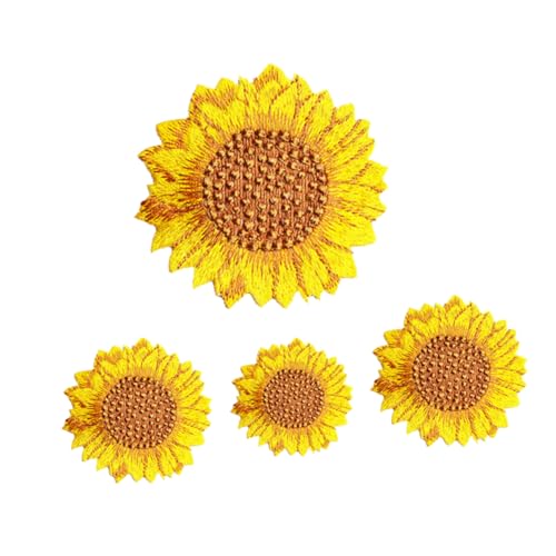 UTHCLO 4 Stück Teiliges Sonnenblumen Gestickte DIY Kleidung Patches zum Aufnähen Filigrane Reparaturapplikationen für Jeans Taschen Hüte Kinderbekleidung und Accessoires UTHCLO 4 Stück Teiliges Sonnenblumen Gestickte DIY Kleidung Patches zum Aufnähen Filigrane Reparaturapplikationen für Jeans Taschen Hüte Kinderbekleidung und Accessoires von UTHCLO