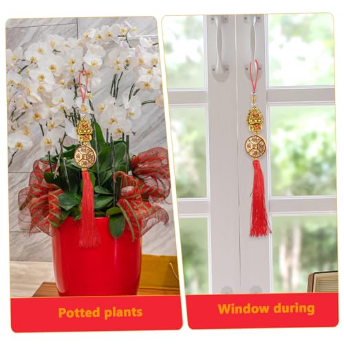 UTHCLO 4 Stück Teiliges Traditioneller Chinesischer Drachendekoration mit Roten Quasten Frühlingsfest Bonsai hängedeko Glücksbringer für Türen Fenster und Wohnräume Potted Plant Pendants UTHCLO 4 Stück Teiliges Traditioneller Chinesischer Drachendekoration mit Roten Quasten Frühlingsfest Bonsai hängedeko Glücksbringer für Türen Fenster und Wohnräume Potted Plant Pendants von UTHCLO