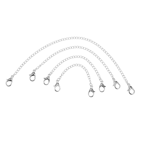 UTHCLO 4 Stück Teiliges Verlängerungsketten aus Metall mit Karabinerhaken Schmuckverlängerung für Halsketten und Armbänder Einfach Anzubringen Geeignet für DIY Schmuckherstellung und UTHCLO 4 Stück Teiliges Verlängerungsketten aus Metall mit Karabinerhaken Schmuckverlängerung für Halsketten und Armbänder Einfach Anzubringen Geeignet für DIY Schmuckherstellung und von UTHCLO