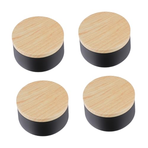 UTHCLO 4 Stück Teiliges mit Holzmaserung Deckel Langlebige Blechbehälter für Duftkerzen als Reise aufbewahrung und DIY kerzenzubehör Stilvolle Geschenkverpackung UTHCLO 4 Stück Teiliges mit Holzmaserung Deckel Langlebige Blechbehälter für Duftkerzen als Reise aufbewahrung und DIY kerzenzubehör Stilvolle Geschenkverpackung von UTHCLO