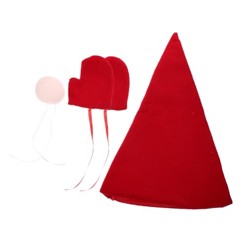 UTHCLO 4 Stück Weihnachtliche Teiliges Weihnachtsbaum Deko mit Roter Mütze Puppe Nase und Handschuhen Wiederverwendbar Festliche Partydekoration für Familie und Freunde von UTHCLO