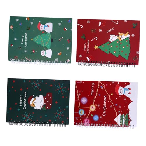 UTHCLO 4 Stück Weihnachts Notizbücher Spiralblock Kariert Cartoon Design Praktisches Tagebuch für Schule Arbeit Reise UTHCLO 4 Stück Weihnachts Notizbücher Spiralblock Kariert Cartoon Design Praktisches Tagebuch für Schule Arbeit Reise von UTHCLO