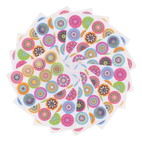 UTHCLO 40 Blatt Selbstklebende Mandala Aufkleber Rund Kleine Zarte Dekorationsetiketten für Umschläge Geschenke Kuchen und Bastelprojekte Langlebig Einfach Anzubringen Kreative UTHCLO 40 Blatt Selbstklebende Mandala Aufkleber Rund Kleine Zarte Dekorationsetiketten für Umschläge Geschenke Kuchen und Bastelprojekte Langlebig Einfach Anzubringen Kreative von UTHCLO