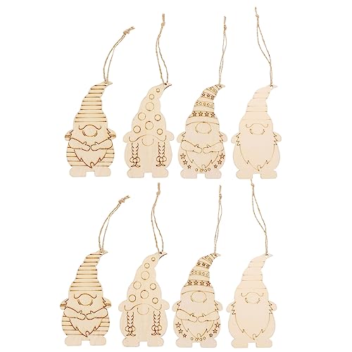 UTHCLO 40 Stück Hölzerne Zwerghängedekoration Gnom Weihnachtsdekorationen Form gestrichen Weihnachtshandwerk unvollendete Holzzwerge-Ornamente Blanko-Zwergausschnitte aus Holz UTHCLO 40 Stück Hölzerne Zwerghängedekoration Gnom Weihnachtsdekorationen Form gestrichen Weihnachtshandwerk unvollendete Holzzwerge-Ornamente Blanko-Zwergausschnitte aus Holz von UTHCLO