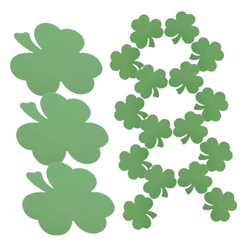 UTHCLO 40 Stück Shamrock Papier Cutouts für Patrick's Day Dekorative Bastelprojekte für Klassenzimmer Klebepunkte für Feste und Partys von UTHCLO