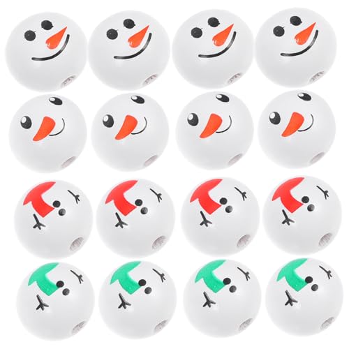 UTHCLO 40 Stück Süße Schneemannfiguren Perlenmaterial Dekoration Basteln Ornament Girlande Gesicht Bauen Winter Weihnachtszubehör Party Weihnachtsset Herstellung Von Losem von UTHCLO