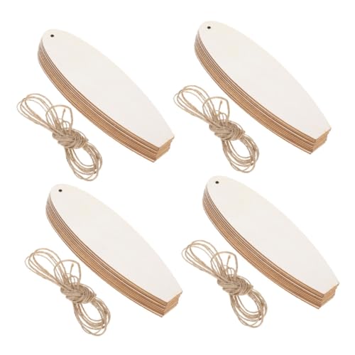 UTHCLO 40 Stück Teiliges Holz Surfbrett Stabile Holzplatten zum Bemalen DIY Sommer Holz Basteln für Wanddekoration und Kreative Küstenornamente von UTHCLO