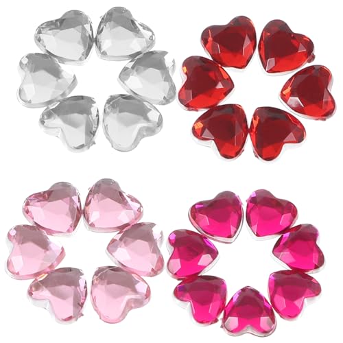 UTHCLO 400 Stück Herzförmige Acryl Strasssteine Flatback Glitzersteine für DIY Schmuck Basteln Dekosteine Hochzeitstischdeko Rosa Rot Weiß Mix UTHCLO 400 Stück Herzförmige Acryl Strasssteine Flatback Glitzersteine für DIY Schmuck Basteln Dekosteine Hochzeitstischdeko Rosa Rot Weiß Mix von UTHCLO