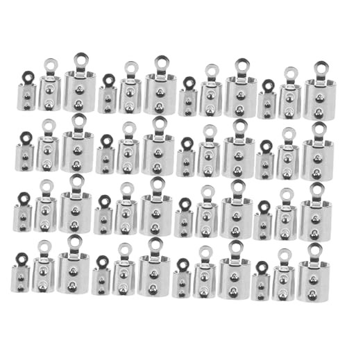 UTHCLO 400 Stück Schmuckseilschnalle Schmuckverschlüsse Aus Metall Verschlüsse Für Schmuck Schmuckverschlüsse Für Halsketten Juwelenverschlüsse Schmuckkonverter Silver Rostfreier Stahl von UTHCLO