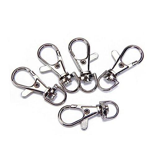 UTHCLO 40Stücke Durable Metall Drehverschluss Karabinerhaken Schlüsselanhänger Silber für DIY Bastelprojekte Haustierleinen und Mehr von UTHCLO