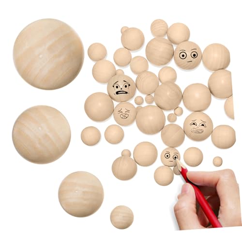UTHCLO 40Stücke Natürliche Holzperlen Unlackierte Bastelkugeln für DIY Projekte Runde Holzkugeln für Schmuck und Dekoration UTHCLO 40Stücke Natürliche Holzperlen Unlackierte Bastelkugeln für DIY Projekte Runde Holzkugeln für Schmuck und Dekoration von UTHCLO