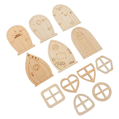 UTHCLO 48 Stück Teiliges Diy Holz Feentüren für Garten Unbemalt Langlebige Holzchips zum Bemalen und Dekorieren Bastelmaterialien für Feenhaus und Kreative Gartenprojekte UTHCLO 48 Stück Teiliges Diy Holz Feentüren für Garten Unbemalt Langlebige Holzchips zum Bemalen und Dekorieren Bastelmaterialien für Feenhaus und Kreative Gartenprojekte von UTHCLO