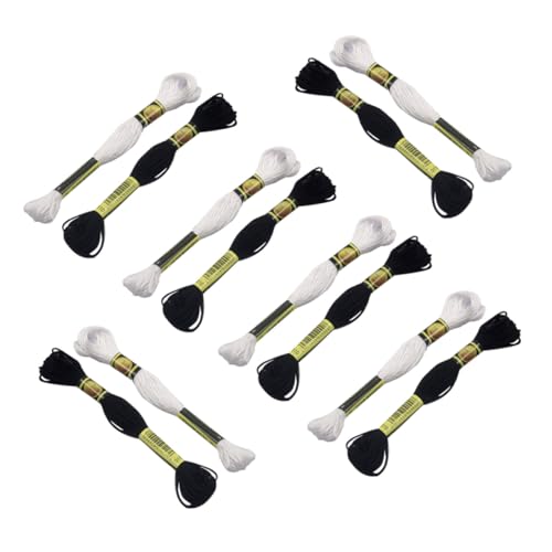 UTHCLO 48 Stück Teiliges Kreuzstich Stickgarn Schwarze und Weiße Stickfäden für DIY Stickerei Vielseitige Nähgarne für Handarbeit Bastelbedarf und Textilveredelung UTHCLO 48 Stück Teiliges Kreuzstich Stickgarn Schwarze und Weiße Stickfäden für DIY Stickerei Vielseitige Nähgarne für Handarbeit Bastelbedarf und Textilveredelung von UTHCLO