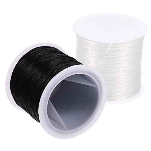UTHCLO 4Rollen Elastische Schnur für DIY Schmuck Dekoratives Seil für Armbänder Halsketten Choker Handwerk und Mehr Langlebig und Dehnbar von UTHCLO