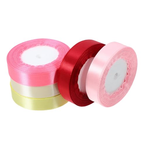 UTHCLO 5 Rollen Dekoratives Geschenkband Rolle Farben für Verpackungen Bastelarbeiten und Blumendekorationen Strapazierfähigem UTHCLO 5 Rollen Dekoratives Geschenkband Rolle Farben für Verpackungen Bastelarbeiten und Blumendekorationen Strapazierfähigem von UTHCLO