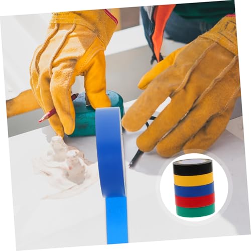 UTHCLO 5 Rollen Flammhemmendes Isolierband Wasserdichtes PVC Elektrisches Klebeband Hochtemperaturbeständig Kabelschutz Wickelband mit Rot Gelb Blau Grün Schwarz für Elektroinstallation UTHCLO 5 Rollen Flammhemmendes Isolierband Wasserdichtes PVC Elektrisches Klebeband Hochtemperaturbeständig Kabelschutz Wickelband mit Rot Gelb Blau Grün Schwarz für Elektroinstallation von UTHCLO