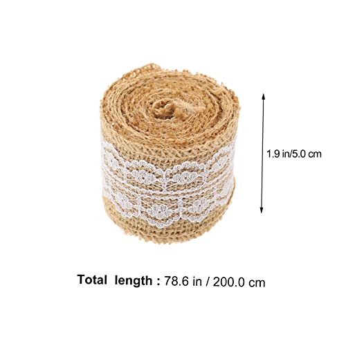 UTHCLO 5 Rollen Jute Spitzenband mit Spitze Robustes Geschenkband für DIY Basteln Schleifen Hochzeitsdekoration Langlebig mit Draht Vielseitig für Blumen Geschenkverpackung UTHCLO 5 Rollen Jute Spitzenband mit Spitze Robustes Geschenkband für DIY Basteln Schleifen Hochzeitsdekoration Langlebig mit Draht Vielseitig für Blumen Geschenkverpackung von UTHCLO