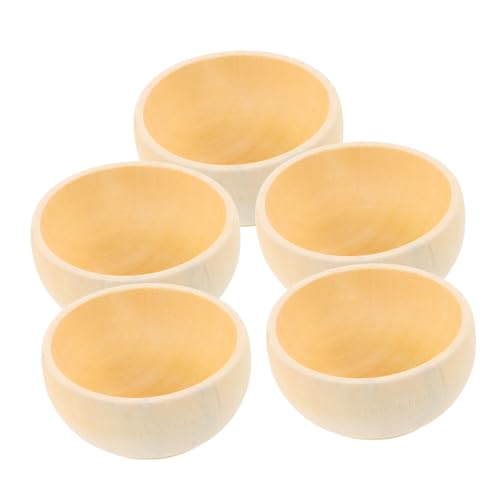 UTHCLO 5 Stck Teiliges Unbemalte Holzschalen für DIY Bastelprojekte Glatte Oberfläche Natürliche Holzschalen zum Bemalen und Servieren für Kreative Fingerfood servierschalen UTHCLO 5 Stck Teiliges Unbemalte Holzschalen für DIY Bastelprojekte Glatte Oberfläche Natürliche Holzschalen zum Bemalen und Servieren für Kreative Fingerfood servierschalen von UTHCLO