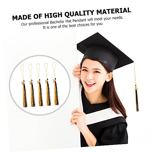 UTHCLO 5 Stück Doktorhut Quasten Anhänger Abschlussfeier Dekoration Leichte Langlebige Bachelor Hut Tassel für Sponsion und Schulabschluss Schwarz Goldfarben UTHCLO 5 Stück Doktorhut Quasten Anhänger Abschlussfeier Dekoration Leichte Langlebige Bachelor Hut Tassel für Sponsion und Schulabschluss Schwarz Goldfarben von UTHCLO