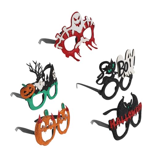 UTHCLO 5 Stück Halloween dekorative Brille Halloween-Brille Zubehör für die Lustiges Party-Brillengestell Partyzubehör Brillen Foto Requisiten Kürbisgläser Filz UTHCLO 5 Stück Halloween dekorative Brille Halloween-Brille Zubehör für die Lustiges Party-Brillengestell Partyzubehör Brillen Foto Requisiten Kürbisgläser Filz von UTHCLO