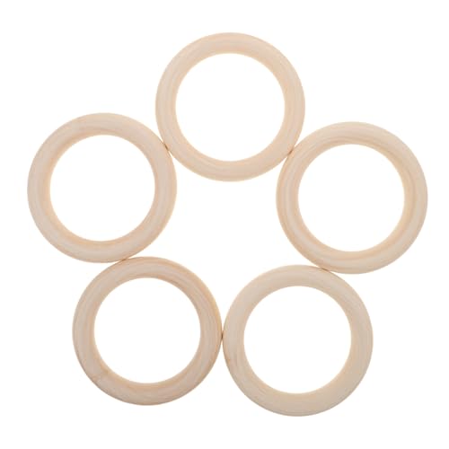 UTHCLO 5 Stück Holzringe Naturholz Unbehandelt für Makramee Schmuck Diy Basteln Anhänger Verbindung Zubehör UTHCLO 5 Stück Holzringe Naturholz Unbehandelt für Makramee Schmuck Diy Basteln Anhänger Verbindung Zubehör von UTHCLO