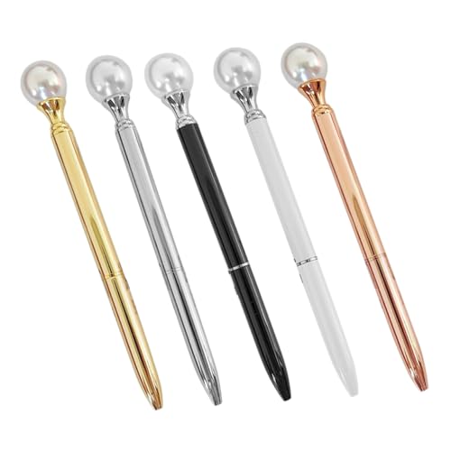 UTHCLO 5 Stück Metall Kugelschreiber mit Perlmutt Optik Glattes Schreiben Langlebig und Smudgefrei Stilvolles Design in Gold Silber Roségold Klassisch für Büro und Schule UTHCLO 5 Stück Metall Kugelschreiber mit Perlmutt Optik Glattes Schreiben Langlebig und Smudgefrei Stilvolles Design in Gold Silber Roségold Klassisch für Büro und Schule von UTHCLO