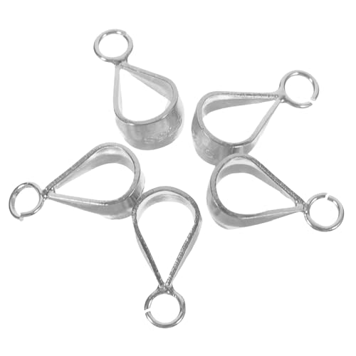 UTHCLO 5 Stück Sterling Silber Quetschverschluss Schmuckanhänger Ösen Anhängerverbinder für Halskette Leichte DIY Schmuckherstellung Vielseitig für Armbänder Schlüsselanhänger und UTHCLO 5 Stück Sterling Silber Quetschverschluss Schmuckanhänger Ösen Anhängerverbinder für Halskette Leichte DIY Schmuckherstellung Vielseitig für Armbänder Schlüsselanhänger und von UTHCLO