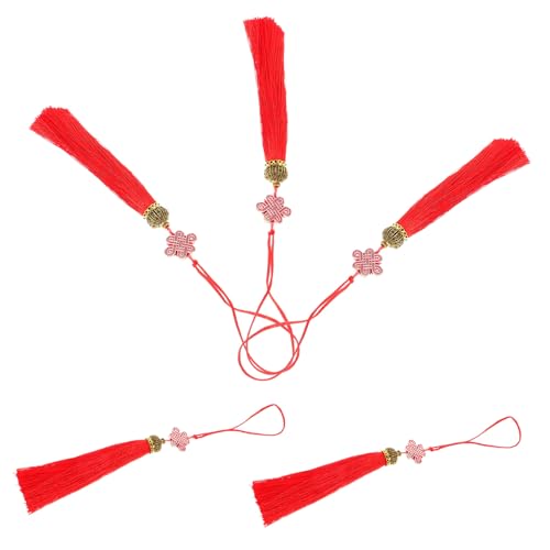 UTHCLO 5 Stück Teiliges Chinesische Knoten Quaste Anhänger Frühlingsfest Dekoration für Zuhause Auto Fenster und Türen Symbol für Glück und Wohlstand für Neujahrsfeiern von UTHCLO