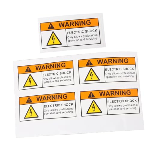 UTHCLO 5 Stück Teiliges Elektrische Stromschläge Hohe Spannung Sicherheitsaufkleber für Fachpersonal Elektrische Gefahren Langlebig Vielseitig Einsetzbar für Zuhause Büro Industrie UTHCLO 5 Stück Teiliges Elektrische Stromschläge Hohe Spannung Sicherheitsaufkleber für Fachpersonal Elektrische Gefahren Langlebig Vielseitig Einsetzbar für Zuhause Büro Industrie von UTHCLO