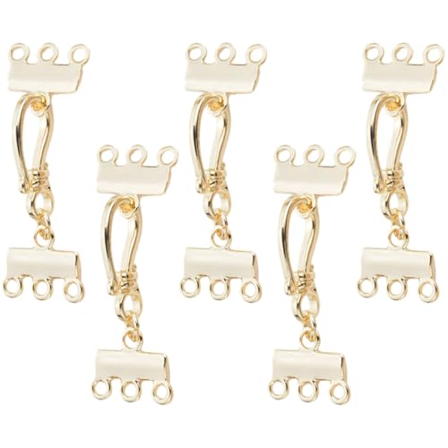 UTHCLO 5 Stück Teiliges Layered Necklace Clasps aus Robustem Kupfer Praktischer Schmuckverschluss für DIY Armband Zubehör Langlebig und Einfach zu Bedienen zum Basteln Mehrerer Ketten UTHCLO 5 Stück Teiliges Layered Necklace Clasps aus Robustem Kupfer Praktischer Schmuckverschluss für DIY Armband Zubehör Langlebig und Einfach zu Bedienen zum Basteln Mehrerer Ketten von UTHCLO