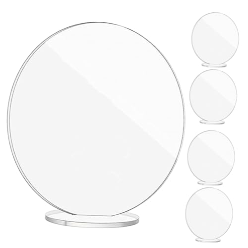 UTHCLO 5 Stück Teiliges Runde Transparente Tischkarten für Hochzeiten Geburtstagsfeiern und Besondere Anlässe Diy Platzkarten Stabilen von UTHCLO