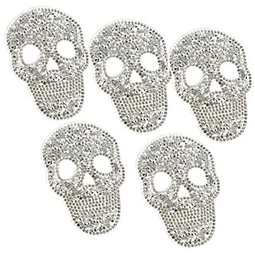 UTHCLO 5 Stück Teiliges Strass Patches zum Aufbügeln Skull Design für Kleidung Taschen und Hüte für DIY Dekoration und Reparaturen Einfach Anzuwenden und Langlebig UTHCLO 5 Stück Teiliges Strass Patches zum Aufbügeln Skull Design für Kleidung Taschen und Hüte für DIY Dekoration und Reparaturen Einfach Anzuwenden und Langlebig von UTHCLO