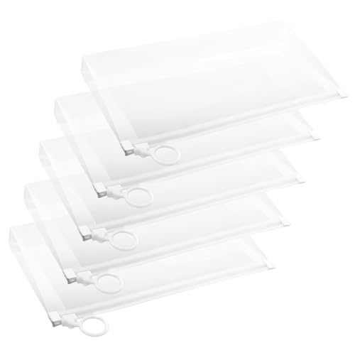 UTHCLO 5 Stück Teiliges Transparente Dokumententaschen aus Robustem PP Kunststoff Große Kapazität Sicherer Verschluss mit Druckknopf als Dokumenten Organizer für Schule und Büro UTHCLO 5 Stück Teiliges Transparente Dokumententaschen aus Robustem PP Kunststoff Große Kapazität Sicherer Verschluss mit Druckknopf als Dokumenten Organizer für Schule und Büro von UTHCLO