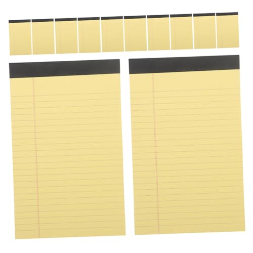 UTHCLO 50 Blatt Legal Pads College Lineatur Doppelseitig Bedruckte Notizblöcke mit Dickes Gelbes Papier Tragbare Schreibblöcke für Studenten Büro Schule und Mobiles Notieren von UTHCLO