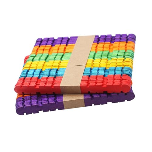 UTHCLO 50 Stück Beutel Bunte Holz Bastelstäbchen Lange Natürliche Holzstäbe Für DIY Bastelprojekte Umweltfreundlich Sicher Ohne Wachs Pro Beutel von UTHCLO