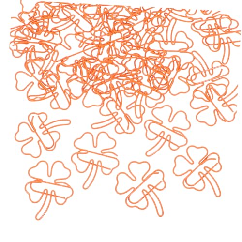 UTHCLO 50 Stück Büroklammer Mit Vierblättrigem Kleeblatt Schreibwaren Büroklammern Nettes Schreibtischzubehör Süße Scrapbooking -clips Süßes Briefpapier Lustige Papierclips Orange Metall UTHCLO 50 Stück Büroklammer Mit Vierblättrigem Kleeblatt Schreibwaren Büroklammern Nettes Schreibtischzubehör Süße Scrapbooking -clips Süßes Briefpapier Lustige Papierclips Orange Metall von UTHCLO