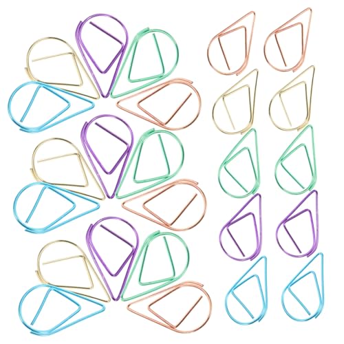 UTHCLO 50 Stück Bunte Kreative Drop Shape Büroklammern aus Langlebigem Niedliche Farbige Papierclips für Büro Schule und Organisation Farben Mix Roségold Grün Blau Gold UTHCLO 50 Stück Bunte Kreative Drop Shape Büroklammern aus Langlebigem Niedliche Farbige Papierclips für Büro Schule und Organisation Farben Mix Roségold Grün Blau Gold von UTHCLO