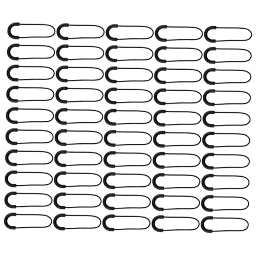 UTHCLO 50 Stück Halbkreisförmige Zipper Pull Ropes aus Robustem Kunststoff Reißverschlussverlängerung und Zuglaschen Praktische Ersatzteile für Jacken Taschen Rucksäcke Einfache Montage von UTHCLO