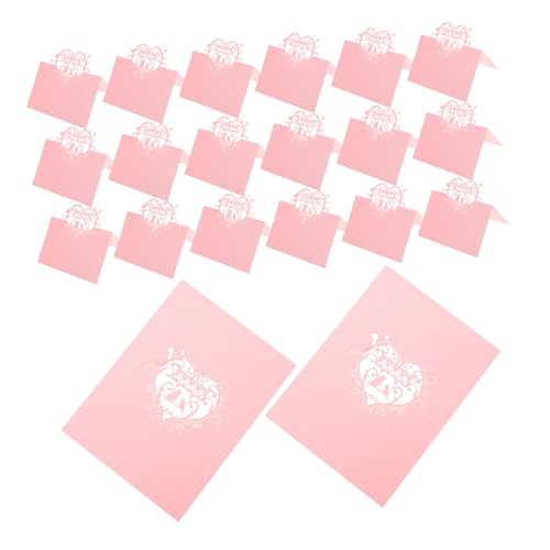 UTHCLO 50 Stück Hochzeit Tischkarten Love Bird Design Romantische Empfang Schilder Elegante Namenskarten für Formelle Dinner und Events Rosa von UTHCLO