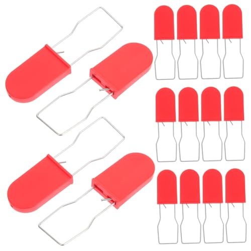UTHCLO 50 Stück Mini Sicherheitsplombe aus Kunststoff und Metall Manipulationssicheres Mehrzweck drahtsiegel für Logistik Lager und Produktkennzeichnung Temperaturbeständig Rot von UTHCLO