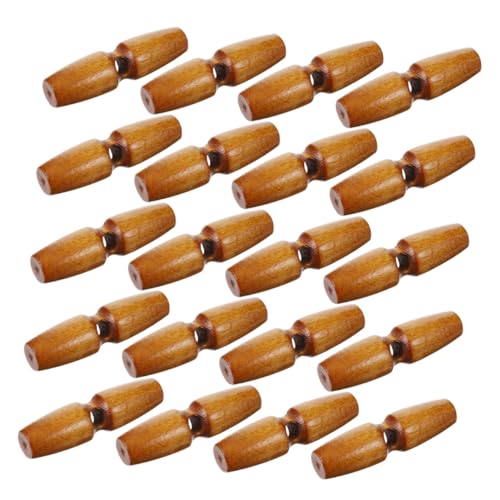UTHCLO 50 Stück Olivenholz Knöpfe Vintage Horn Knebelknöpfe Annähen Dekorative Verschlüsse für Mäntel Strickjacken und Pullover Robuste Natürliche Holzknöpfe von UTHCLO