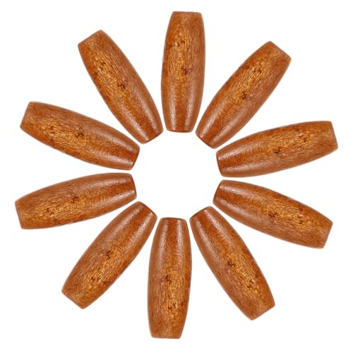 UTHCLO 50 Stück Ovale Holzperlen Naturbelassen DIY Bastelperlen für Schmuckherstellung Girlanden Vorhänge und Dekorationen Robuste Ahorn Holzperlen für Kreative Handarbeiten von UTHCLO