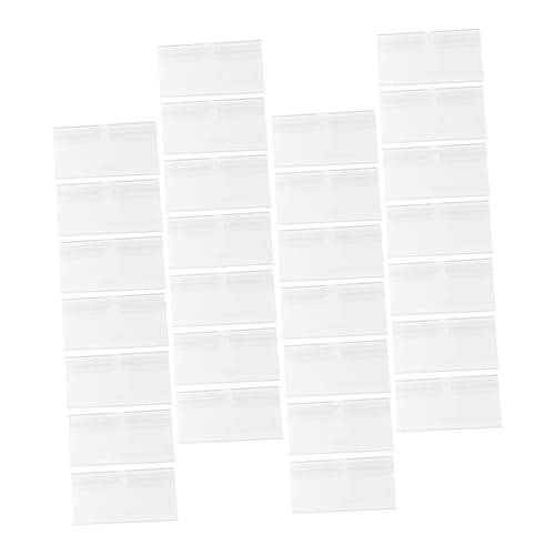 UTHCLO 50 Stück Preisschild Einzelhandelsmaterialien nummerierte Schlüsselanhänger groß einlegeböden halterung shelf bracket Etikettenhalter für Körbe Regaletikettenhalter PVC Transparent von UTHCLO