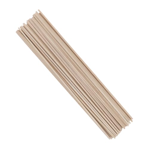 UTHCLO 50 Stück Quadratische Holzdübelstangen: Quadratische Holzdübel – 300 X 3 Mm, Unbehandelter Hartholzstab Für Bastelprojekte Und Modellbau von UTHCLO